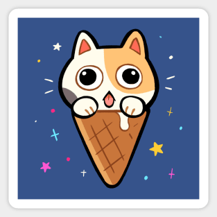 Cat ice cream Sticker